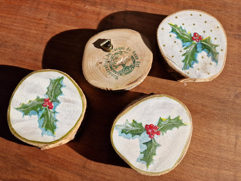 Large Yule Blessing / Decoration - Holly