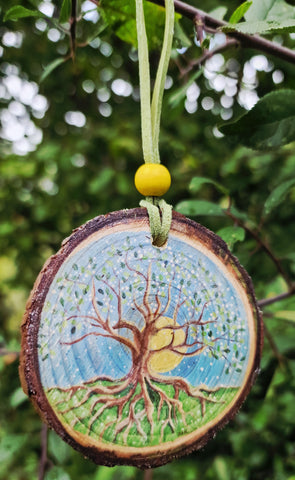 Decorative Wood Totem Pendant - Tree of Life - Day