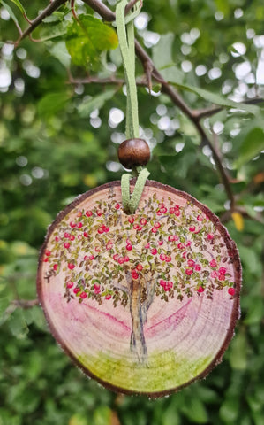 Decorative Wood Totem Pendant - The Apple Tree