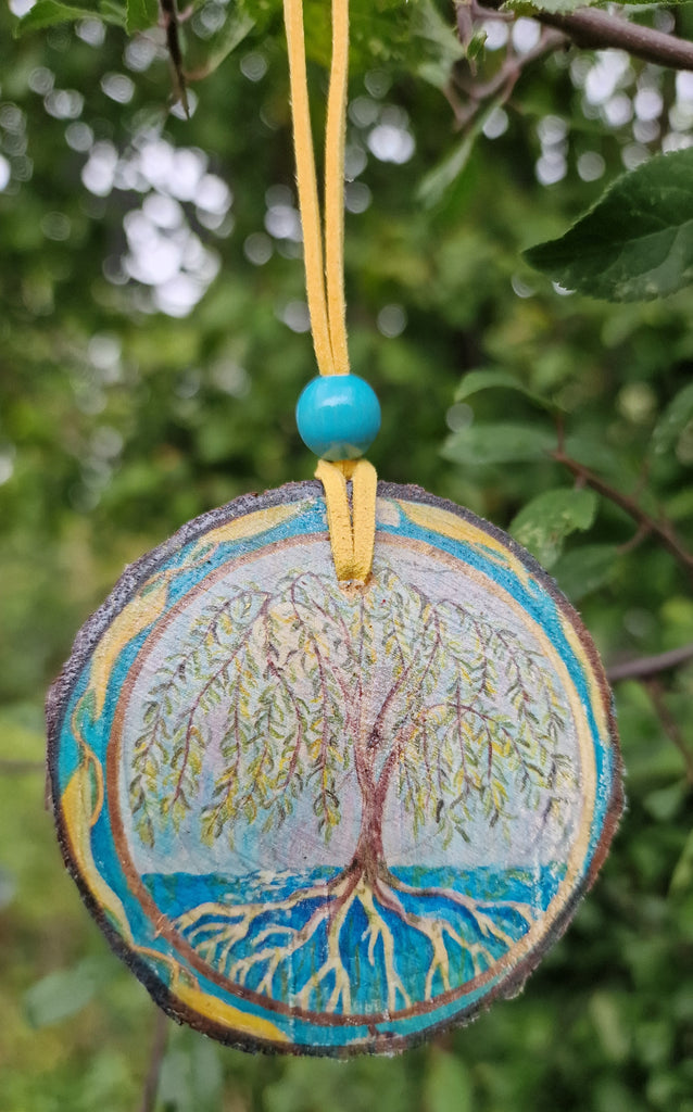 Decorative Wood Totem Pendant - Tree of Life - Willow