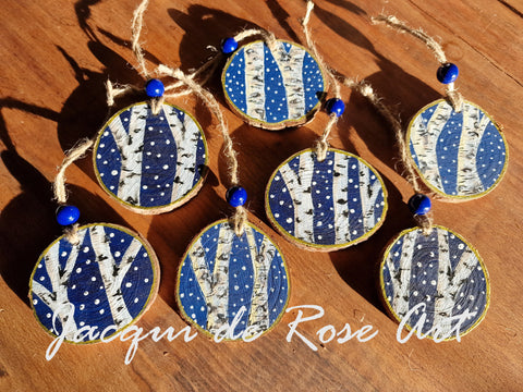 Small Yule Blessing / Decoration - Silver Birch