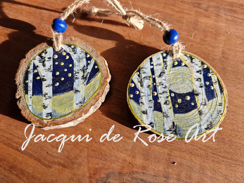 Large Yule Blessing / Decoration - Silver Birch