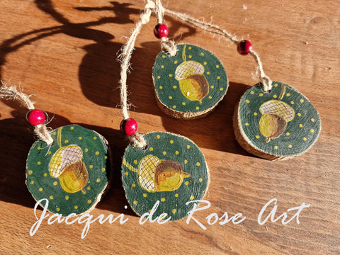 Small Yule Blessing / Decoration - Oak - 1 acorn