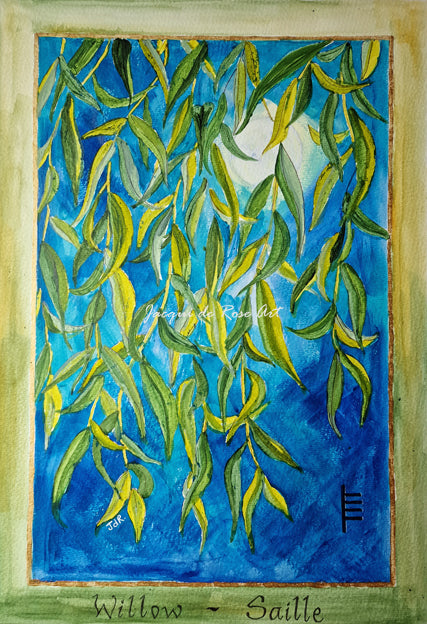 Card - 7 x 5" - A - Ogham Tree - 4 Willow