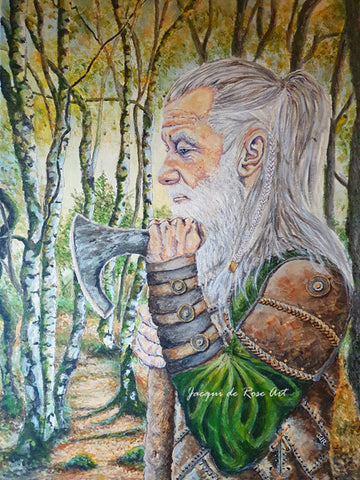 Card - 7 x 5" - A - Portrait, Einar - The Thinker