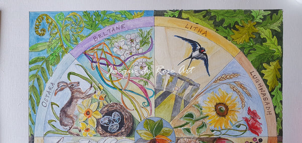 2022 Celtic Wheel of the Year - Open Edition Fine Art Print  8" x 8"