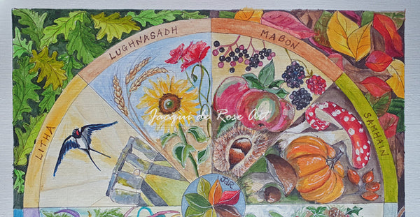 6" x 6" - Pagan - Wheel of the Year