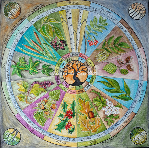 6" x 6" - Pagan - Celtic Tree Calendar