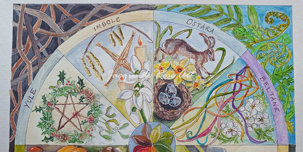 6" x 6" - Pagan - Wheel of the Year