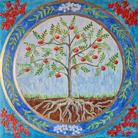 2023 Tree of Life - Rowan - Open Edition Fine Art Print  8" x 8"