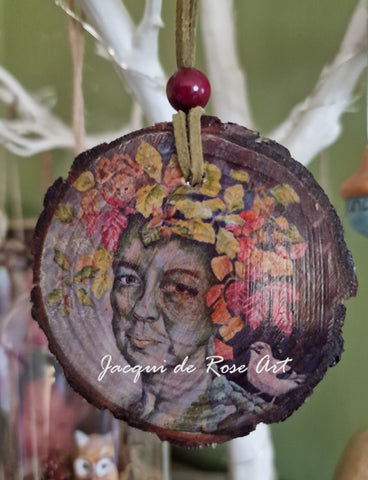 Decorative Wood Totem Pendant - The Beech Queen