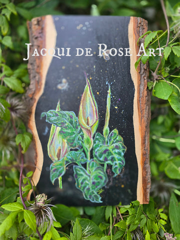 A - Hand painted Wood Slice - Lords and Ladies - 33cm x 23 cm