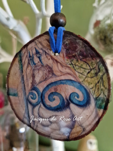 Decorative Wood Totem Pendant - Lugh