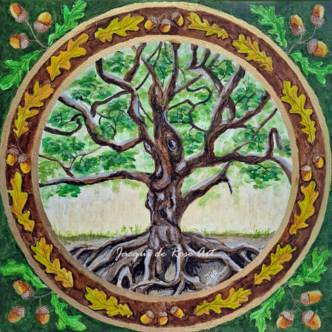 2023 Tree of Life - Oak - Open Edition Fine Art Print  8" x 8"