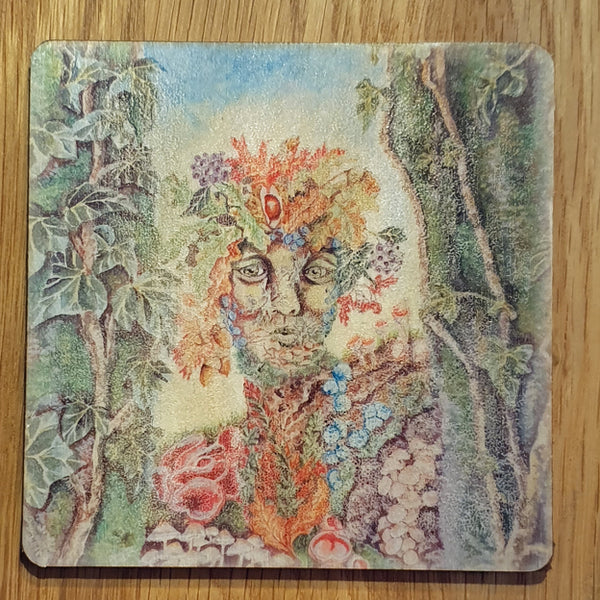 Wooden hand-finished coaster - The Wood Nymph