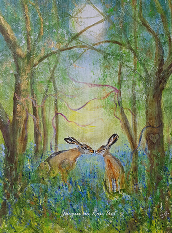 Card - 7 x 5" - Animal - Handfasting Hares