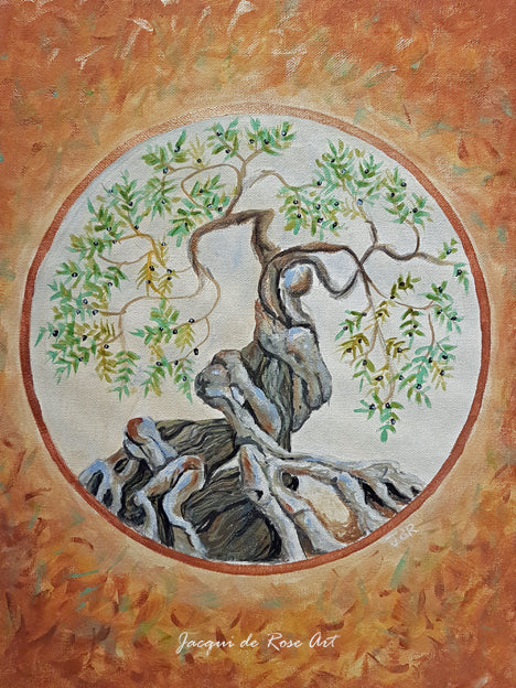 Card - 7 x 5" - A - Tree of Life - Olive