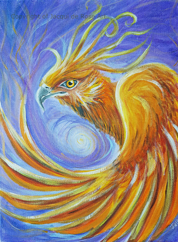 Limited Edition - Signed - Giclee Print  - Totem Animals - Phoenix, Out of the Ashes