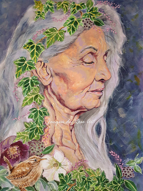 Card - 7 x 5" - A - Portrait, Grace - The Crone