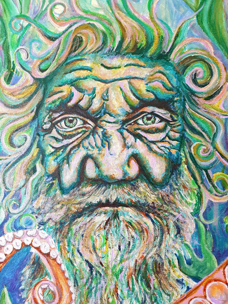 Limited Edition - Signed - Giclee Print  - A - The Water Elemental / Sea God